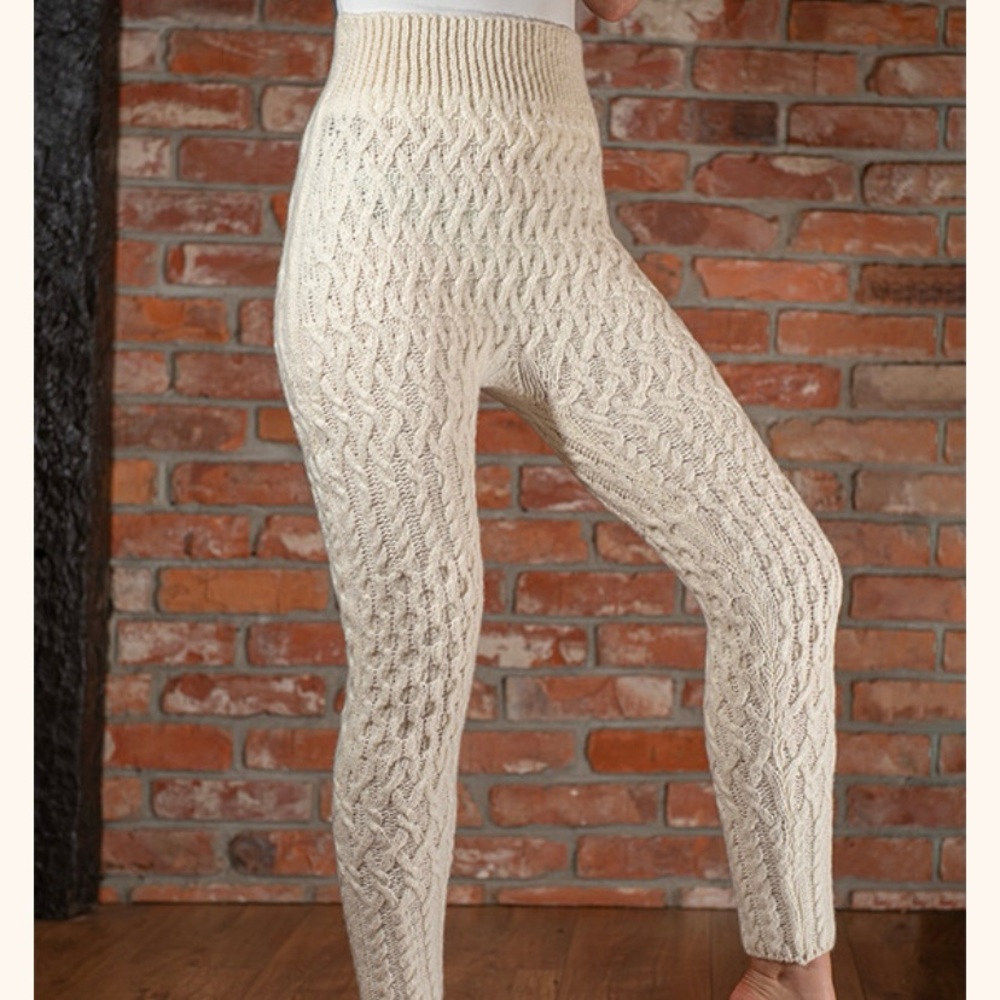 Aran Irish Merino Wool Leggings